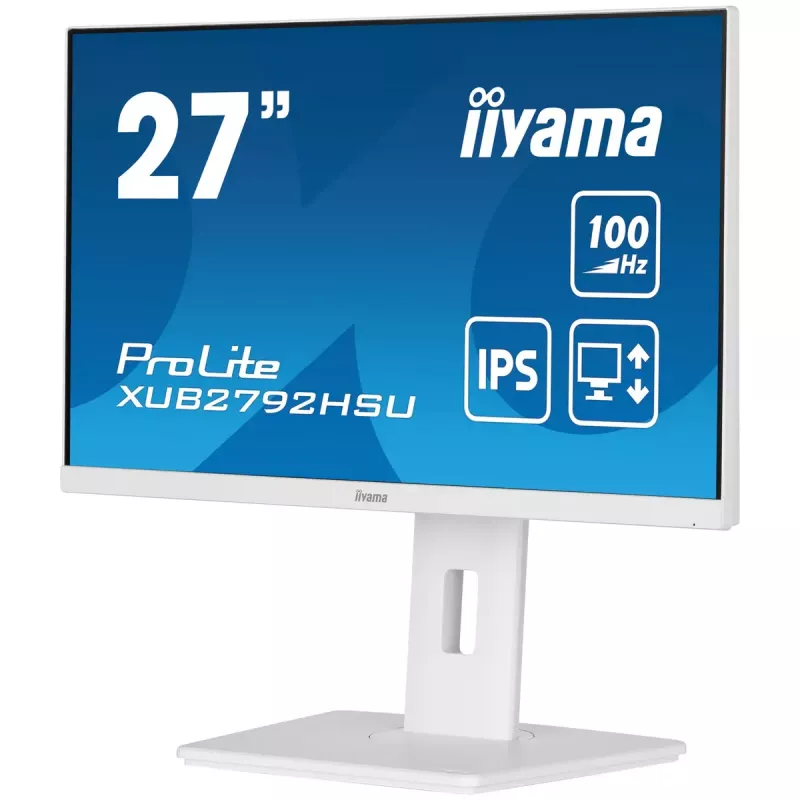 iiyama ProLite XUB2792HSU-W6 datora monitors 68,6 cm (27 colli) 1920 x 1080 pikseļi Full HD LED Balts