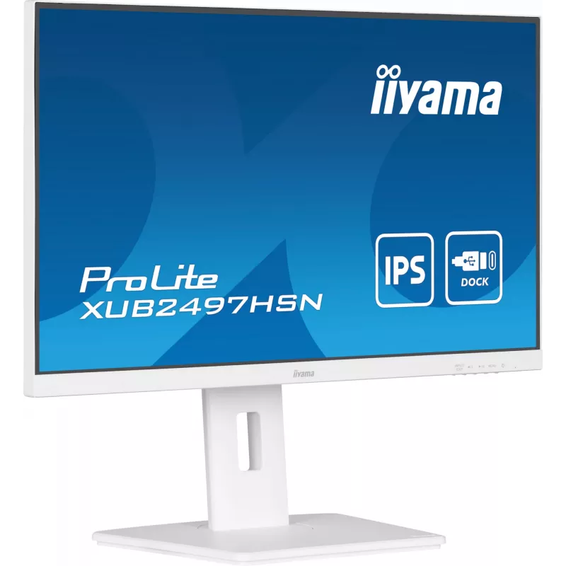 iiyama ProLite XUB2497HSN-W2 datora monitors 60.5 cm (23.8 collas) 1920 x 1080 pikseļi Full HD LED Balts