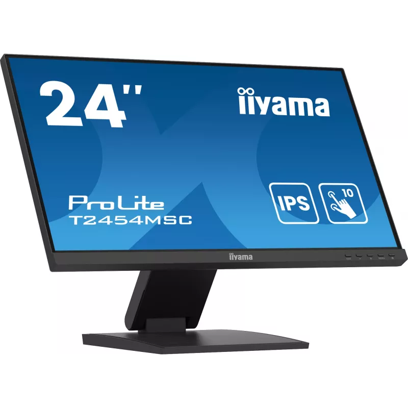 iiyama ProLite T2454MSC-B2AG datora monitors 60,5 cm (23,8 collu) 1920 x 1080 pikseļi Full HD LED Skārienjūtīgs Vairāku lietotāju Melns