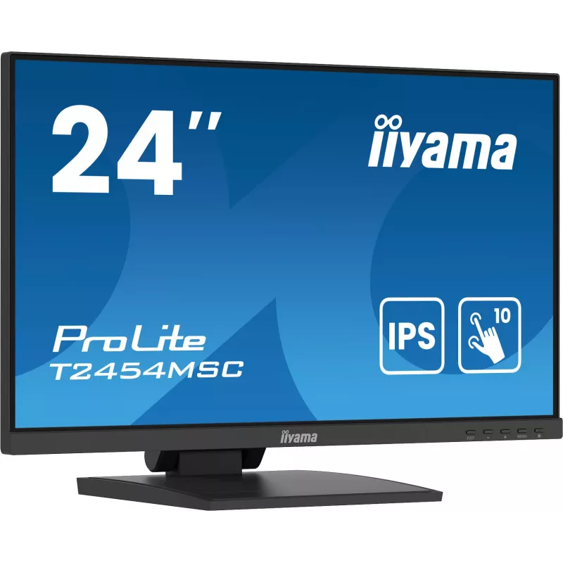 iiyama ProLite T2454MSC-B2AG datora monitors 60,5 cm (23,8 collu) 1920 x 1080 pikseļi Full HD LED Skārienjūtīgs Vairāku lietotāju Melns