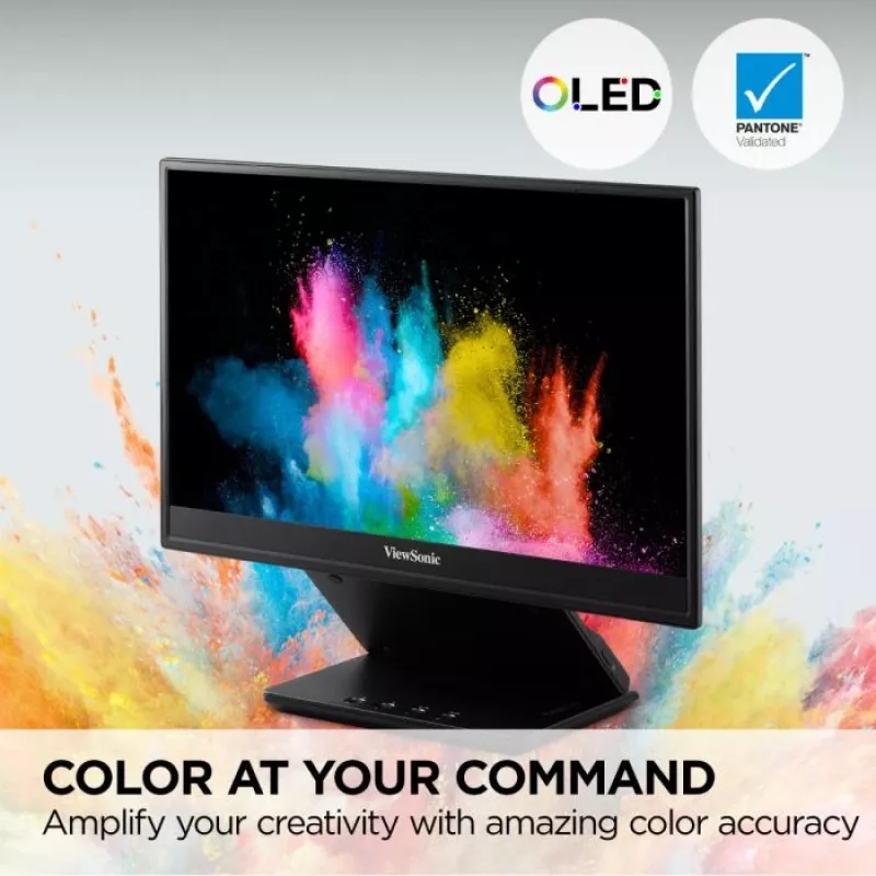 Viewsonic VP sērijas VP16-OLED datora monitors 40,6 cm (16 collas) 1920 x 1080 pikseļi Full HD Melns