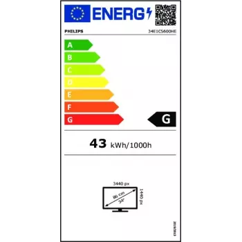 Philips 5000 sērijas 34E1C5600HE/00 datora monitors 86,4 cm (34 collas) 3440 x 1440 pikseļi 4K Ultra HD LED Melns