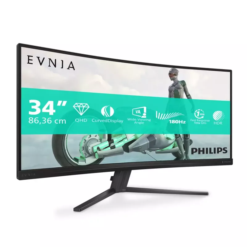 Philips Evnia 34M2C3500L/00 datora monitors 86,4 cm (34 colli) 3440 x 1440 pikseļi Wide Quad HD LCD Melns
