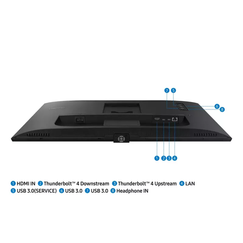 Samsung S80TB datora monitors 68,6 cm (27 colli) 3840 x 2160 pikseļi 4K Ultra HD LED Melns
