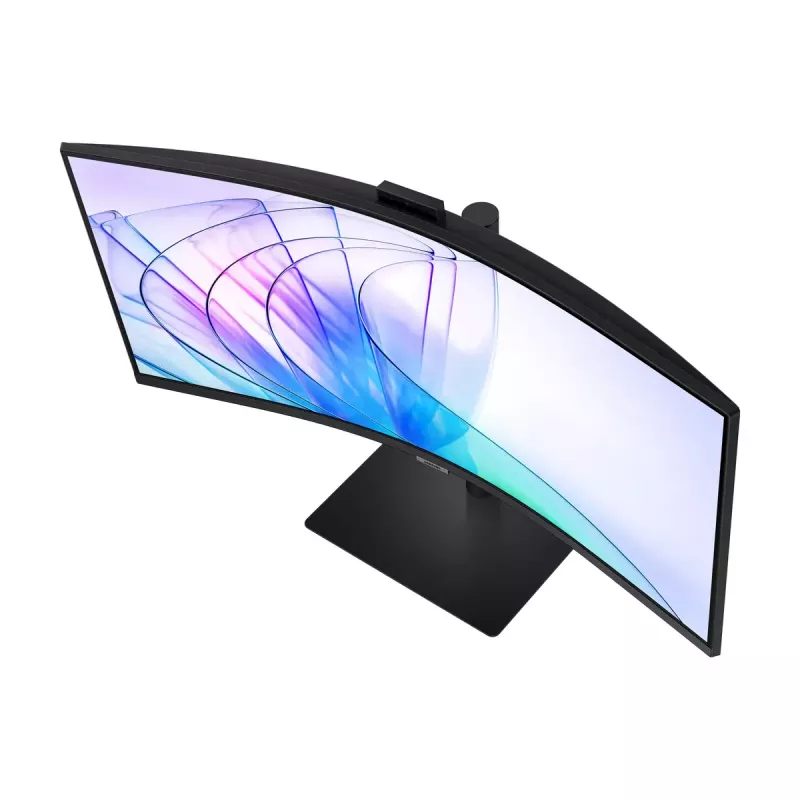 34 collu Samsung S65VC UltraWide Quad HD 3440x1440 izliekts VA LCD monitors ar USB-C PD 90W, iebūvētiem skaļruņiem, 100 Hz