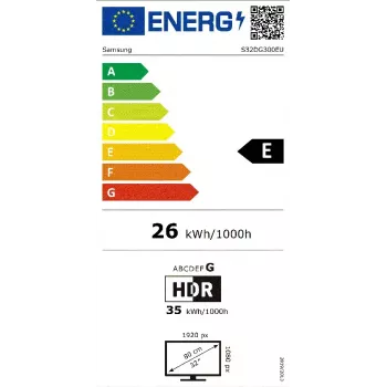 Samsung S32DG300EU datora monitors 81,3 cm (32 colli) 1920 x 1080 pikseļi Full HD LCD Melns