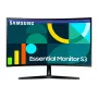 Monitors Samsung 27 collu S36GD Full HD (1920×1080), VA LCD, 100 Hz, 4 ms, 1800R izliekts, HDMI un VGA, VESA 75x75, melns