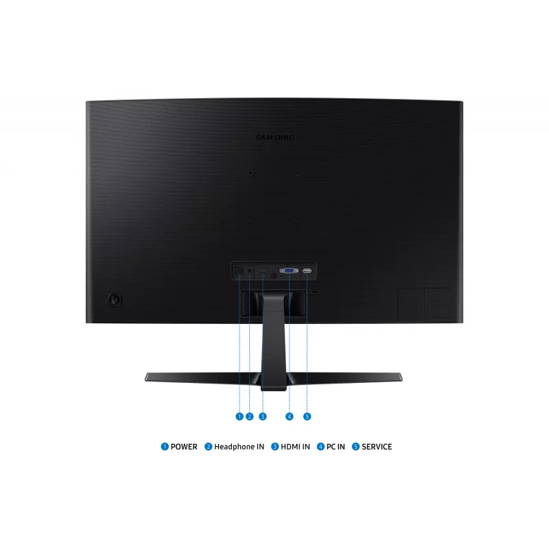 Monitors Samsung 27 collu S36GD Full HD (1920×1080), VA LCD, 100 Hz, 4 ms, 1800R izliekts, HDMI un VGA, VESA 75x75, melns