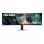 49 collu OLED izliekts monitors Samsung S49DG910SU — Dual QHD 5120×1440, 32:9, 0,03 ms, 2×USB-C, VESA, augstuma regulējams