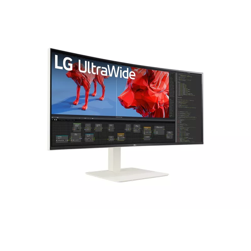 LG 38BR85QC-W datora monitors 96,5 cm (38 colli) 3840 x 1600 pikseļi UltraWide Quad HD+ LCD Balts