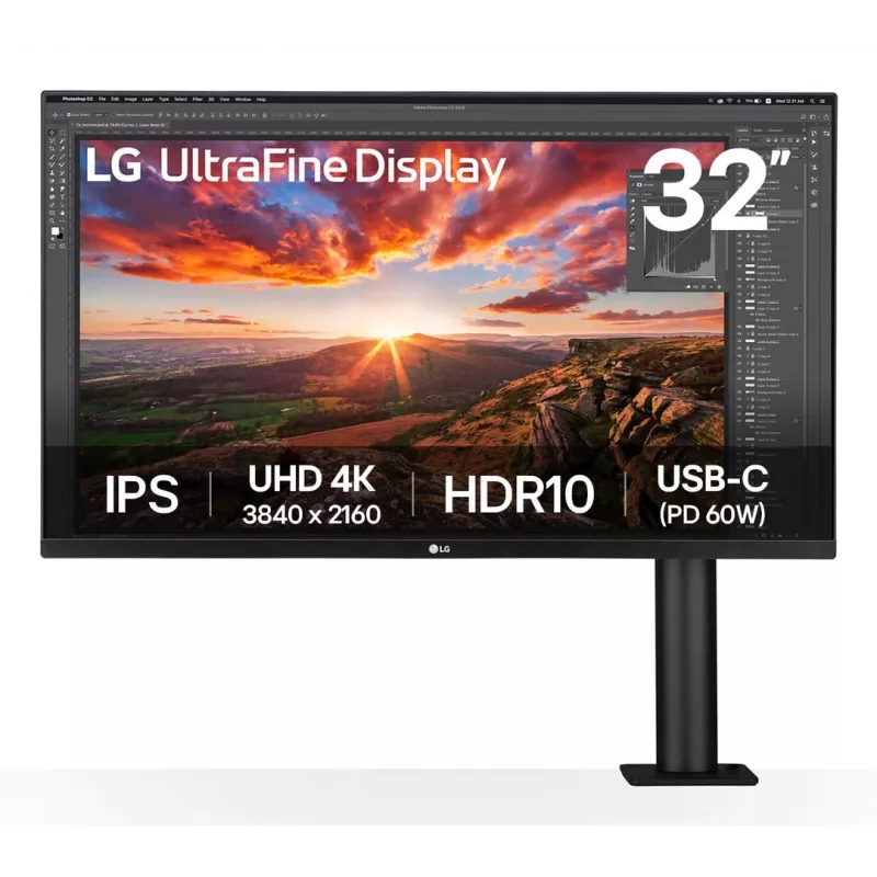 LG 32UN880K-B.AEK, 80 cm (31,5 collas), 3840 x 2160 pikseļi, 4K Ultra HD, LCD, 5 ms, Melns