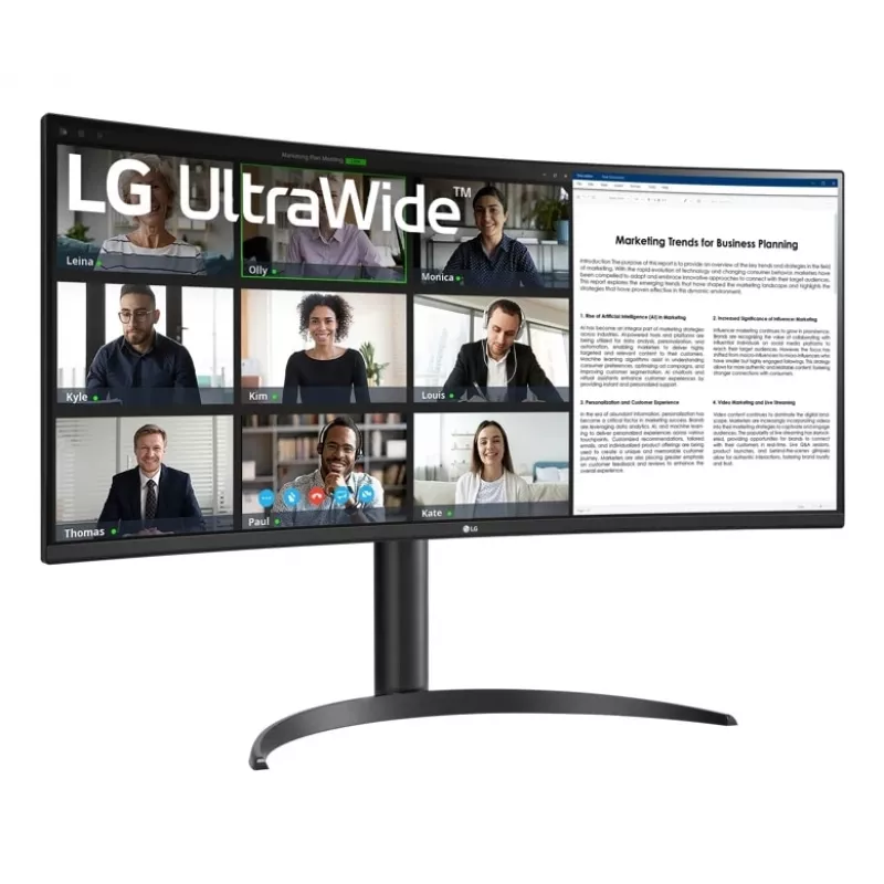 LG 34WR55QK-B datora monitors 86,4 cm (34 collas) 3440 x 1440 pikseļi Wide Quad HD Melns