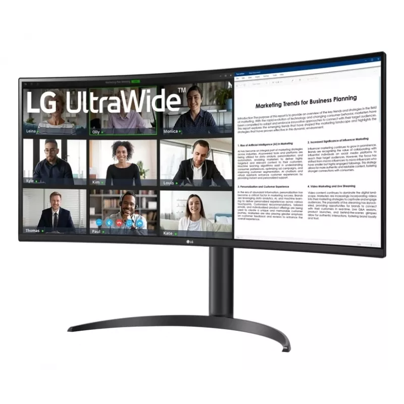 LG 34WR55QK-B datora monitors 86,4 cm (34 collas) 3440 x 1440 pikseļi Wide Quad HD Melns