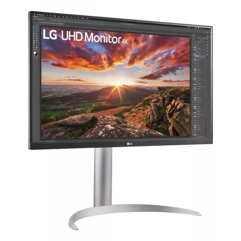27 collu LG 27UP850K-W.AEU 4K UHD IPS LED monitors, 3840×2160, HDR10, 60Hz, 5ms, USB-C PD 90W, 2×USB-C, 2×HDMI, DisplayPort 1.4, 27 colli