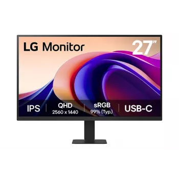 Monitor LG 27 collas IPS QHD 2560x1440 (27U631A-B), 27 collas, 100 Hz, 5 ms, HDR10, USB-C PD 15W, VESA