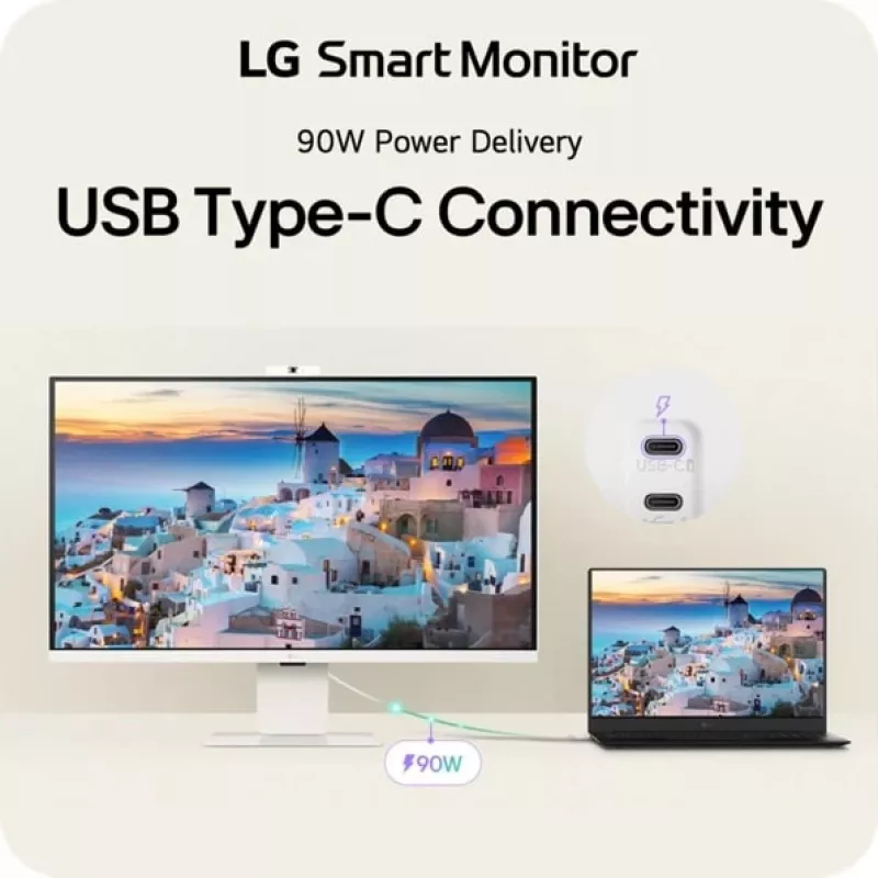 LG 32U850SA-W datora monitors 80 cm (31,5 collas) 3840 x 2160 pikseļi 4K Ultra HD LED Balts
