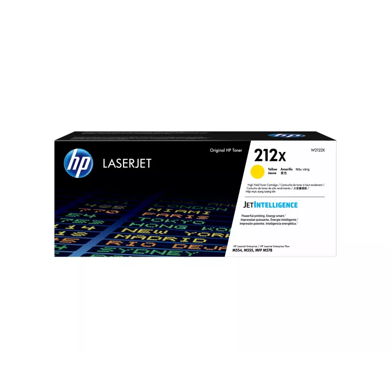 HP 212X lielas ietilpības dzeltenais oriģinālais LaserJet tonera kārtridžs