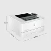HP LaserJet Pro 4002dn printeris, lāzeris, 1200 x 1200 DPI, A4, 40 ppm, abpusējā druka, balts