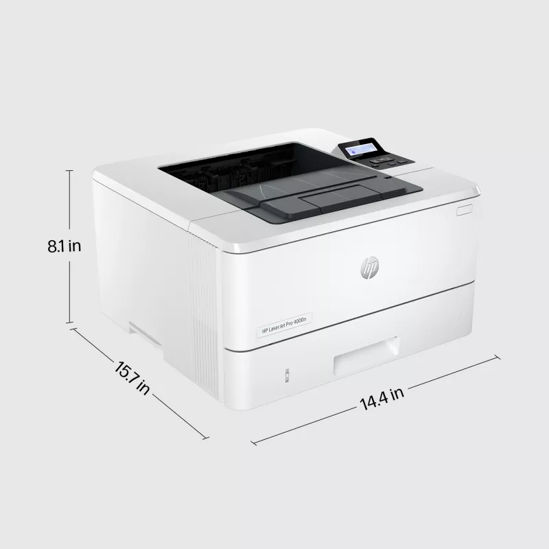 HP LaserJet Pro 4002dn printeris, lāzeris, 1200 x 1200 DPI, A4, 40 ppm, abpusējā druka, balts