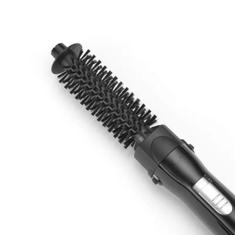 Taisnošanas suka BABYLISS AS82E — keramiskā apsilde, 800 W, 2 siltuma līmeņi, 2 suku galviņas, 2 m grozāms vads, melna
