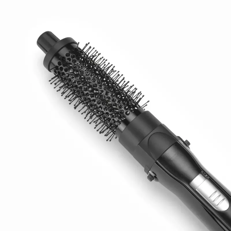 Taisnošanas suka BABYLISS AS82E — keramiskā apsilde, 800 W, 2 siltuma līmeņi, 2 suku galviņas, 2 m grozāms vads, melna