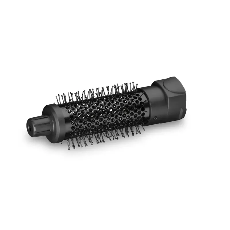 Taisnošanas suka BABYLISS AS82E — keramiskā apsilde, 800 W, 2 siltuma līmeņi, 2 suku galviņas, 2 m grozāms vads, melna