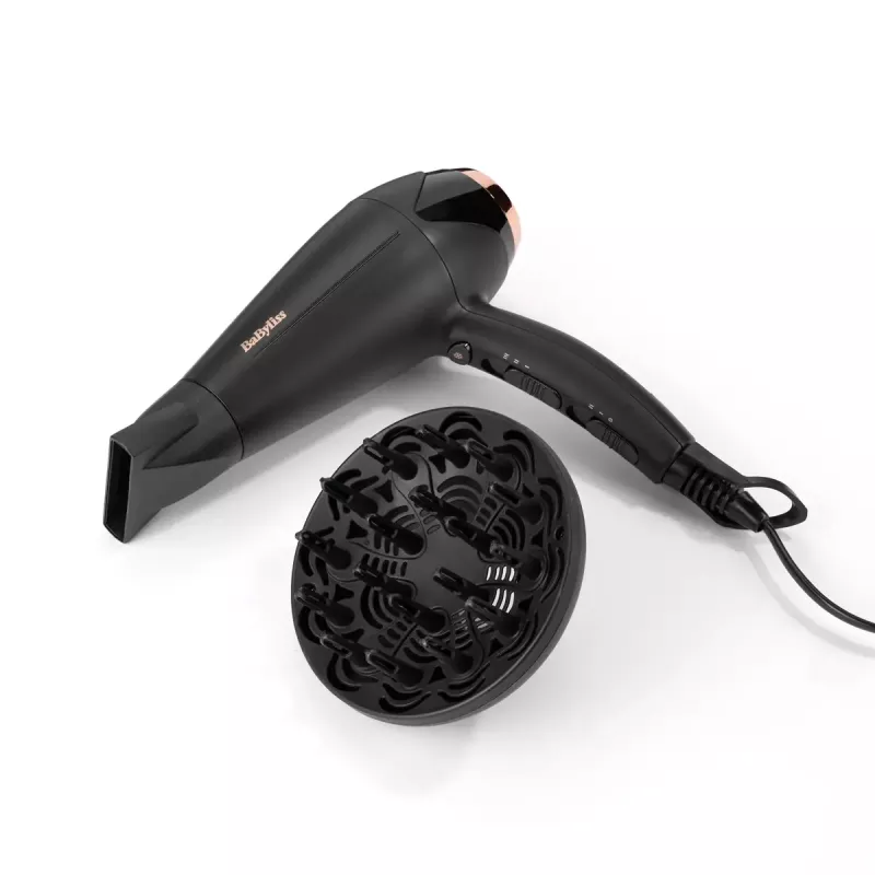 Matu žāvētājs BABYLISS D570DE Turbo Shine 2200 W ar difuzoru un koncentratoru