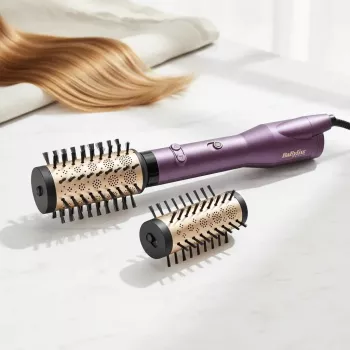BaByliss Big Hair Dual AS950E rotējošā karstā gaisa suka, violeta/rozā