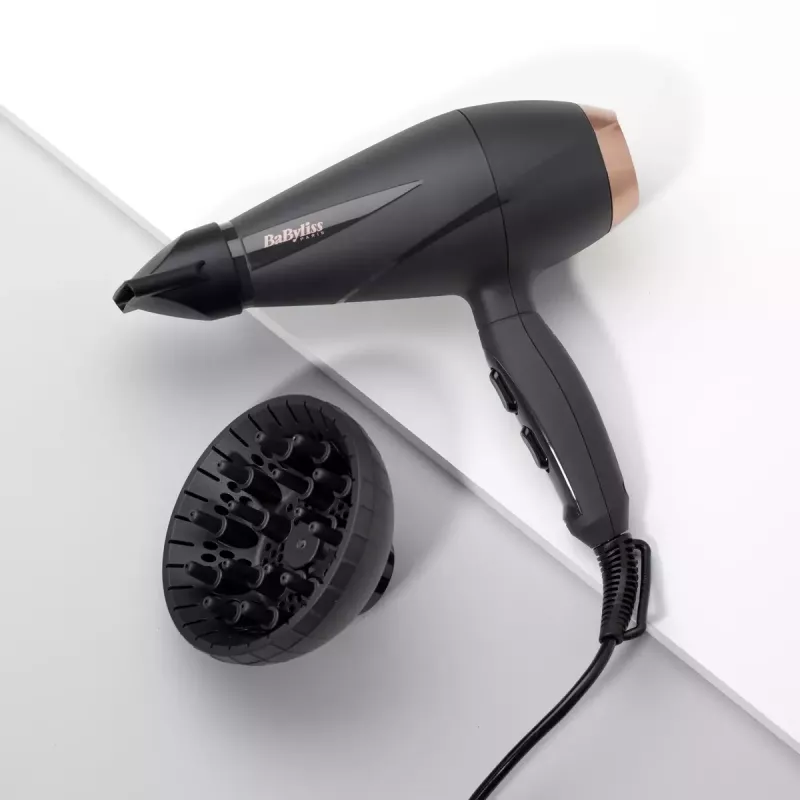 Matu žāvētājs BABYLISS 6709DE 2100 W Ionic ar difuzoru un koncentratora uzgali, 2 ātrumi, 2 karstuma līmeņi, melns