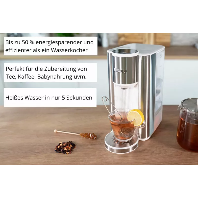 Unold Ava elektriskā tējkanna 2,5 L 2600 W sudraba, balta