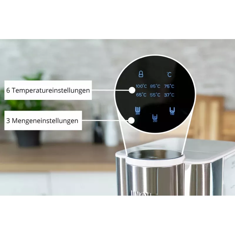 Unold Ava elektriskā tējkanna 2,5 L 2600 W sudraba, balta