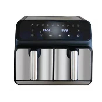 Unold 58685 fritieris Double 8 L Brīvstāvošs 1700 W Karstā gaisa fritieris Melns, Pelēks