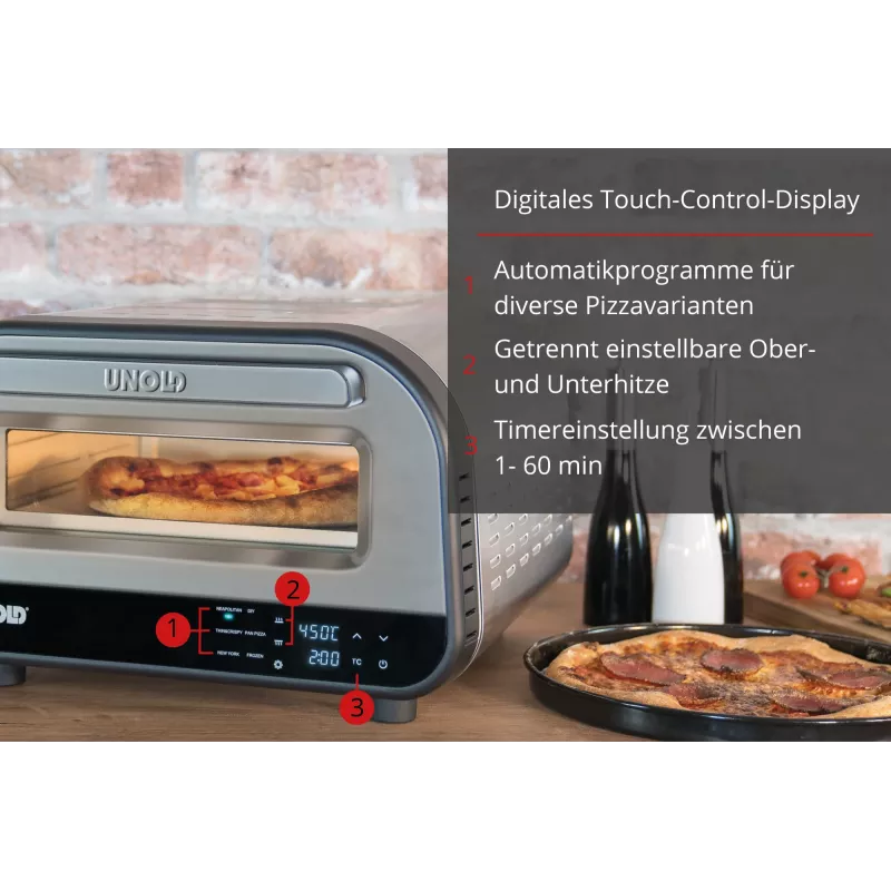 Unold 68816 picas cepeškrāsns 1 pica(i) 1700 W Sudraba