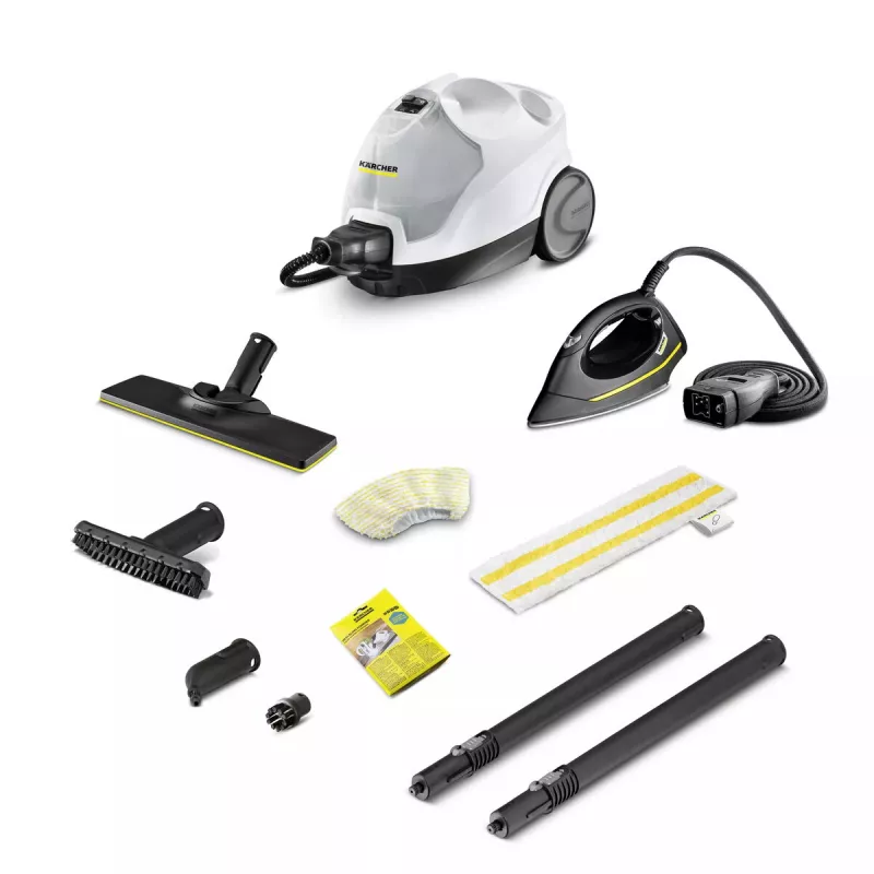 Cilindrisks tvaika tīrītājs Kärcher SC 4 EasyFix IRON 0.8 L 2000 W melns balts