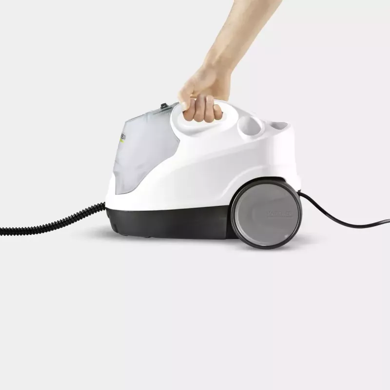 Cilindrisks tvaika tīrītājs Kärcher SC 4 EasyFix — 2000 W, 0.8 L tvertne, 3.5 bar, 2.2 m šļūtene