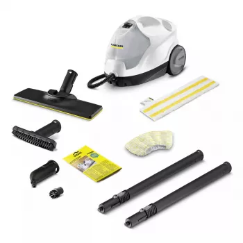 Cilindrisks tvaika tīrītājs Kärcher SC 4 EasyFix — 2000 W, 0.8 L tvertne, 3.5 bar, 2.2 m šļūtene