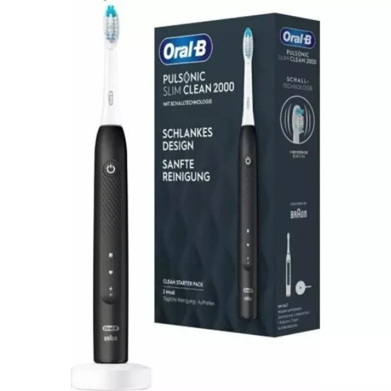 Zobu birste Oral-B Pulsonic plāns Clean 2000 melna
