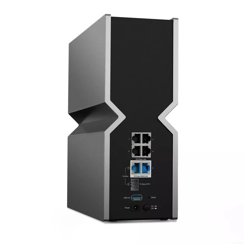 TP-Link Archer BE19000 Tri-Band Wi-Fi 7 maršrutētājs, Wi-Fi 7 (802.11be), Tri-band (2.4 GHz / 5 GHz / 6 GHz), Ethernet LAN, Melns, Nerūsējošais tērauds, Galda maršrutētājs