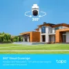 TP-Link Tapo āra pagriežamā/noliecamā drošības WiFi kamera, IP drošības kamera, iekštelpām un āra, bezvadu, Amazon Alexa un Google Assistant, iekšējā, CE, FCC, RoHS, RCM
