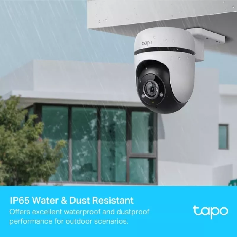 TP-Link Tapo āra pagriežamā/noliecamā drošības WiFi kamera, IP drošības kamera, iekštelpām un āra, bezvadu, Amazon Alexa un Google Assistant, iekšējā, CE, FCC, RoHS, RCM