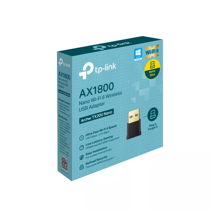 TP-Link Archer AX1800 Nano Wi-Fi 6 bezvadu USB adapteris