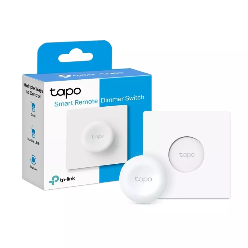TP-Link Tapo viedā tālvadības dimmera slēdzis, viedais dimmeris, ārējais, pogas, grozāms, balts, 886 - 922 MHz, baterija