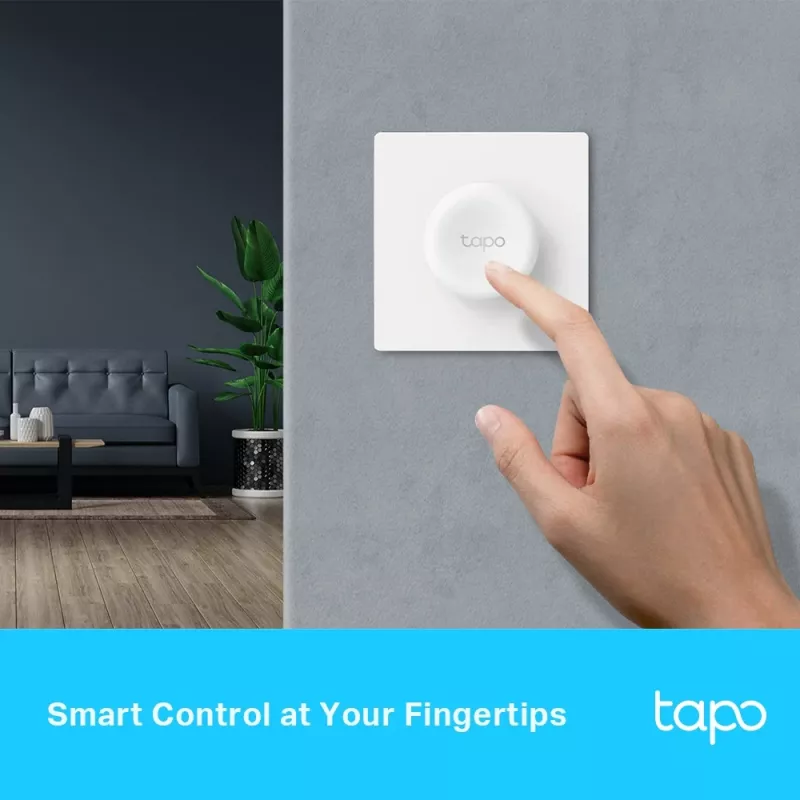 TP-Link Tapo viedā tālvadības dimmera slēdzis, viedais dimmeris, ārējais, pogas, grozāms, balts, 886 - 922 MHz, baterija