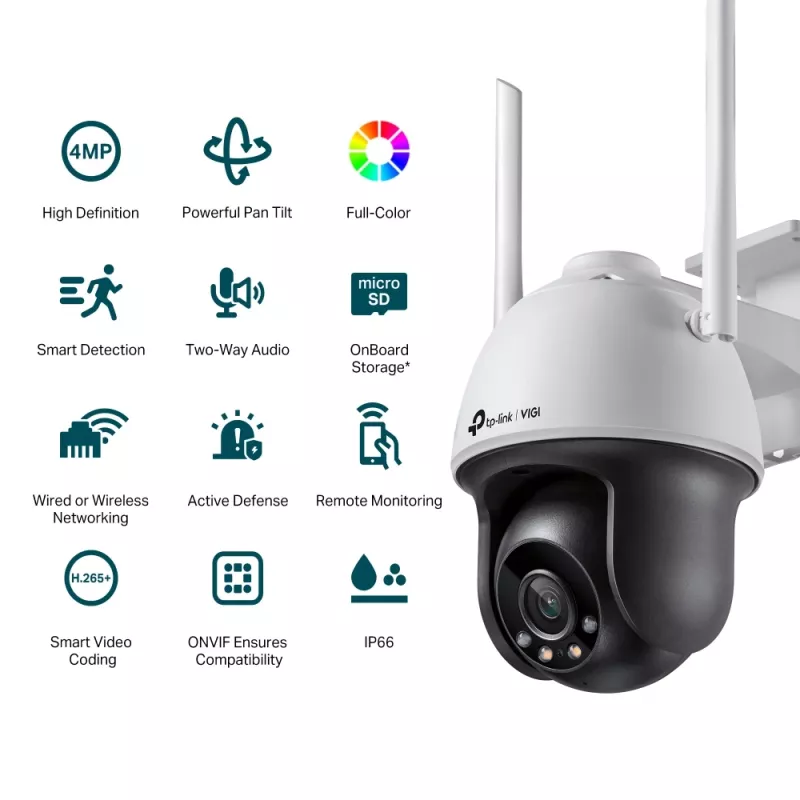 TP-Link VIGI 4MP āra pilnkrāsu Wi-Fi PTZ tīkla kamera