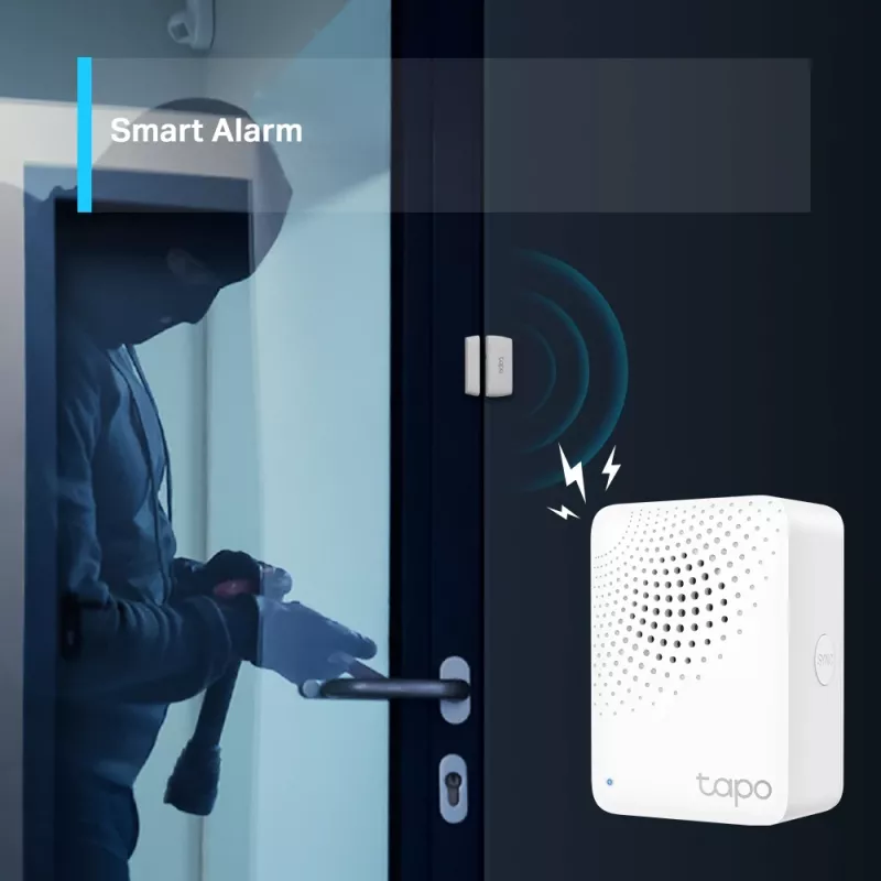TP-Link Tapo viedais IoT centrmezgls ar zvanu, balts, IoT centrmezgls