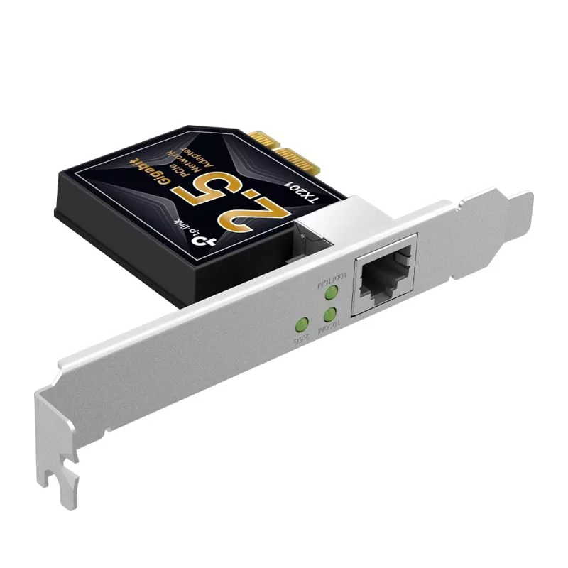 TP-Link 2.5 Gigabit PCIe tīkla adapteris, iekšējais, vadu, PCI Express, Ethernet, 2500 Mbit/s, melns, pelēks