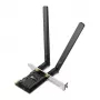 TP-Link AX1800 Wi-Fi 6 Bluetooth 5.2 PCIe adapteris, iekšējs, bezvadu, PCI Express, WLAN / Bluetooth, 1800 Mbit/s, melns