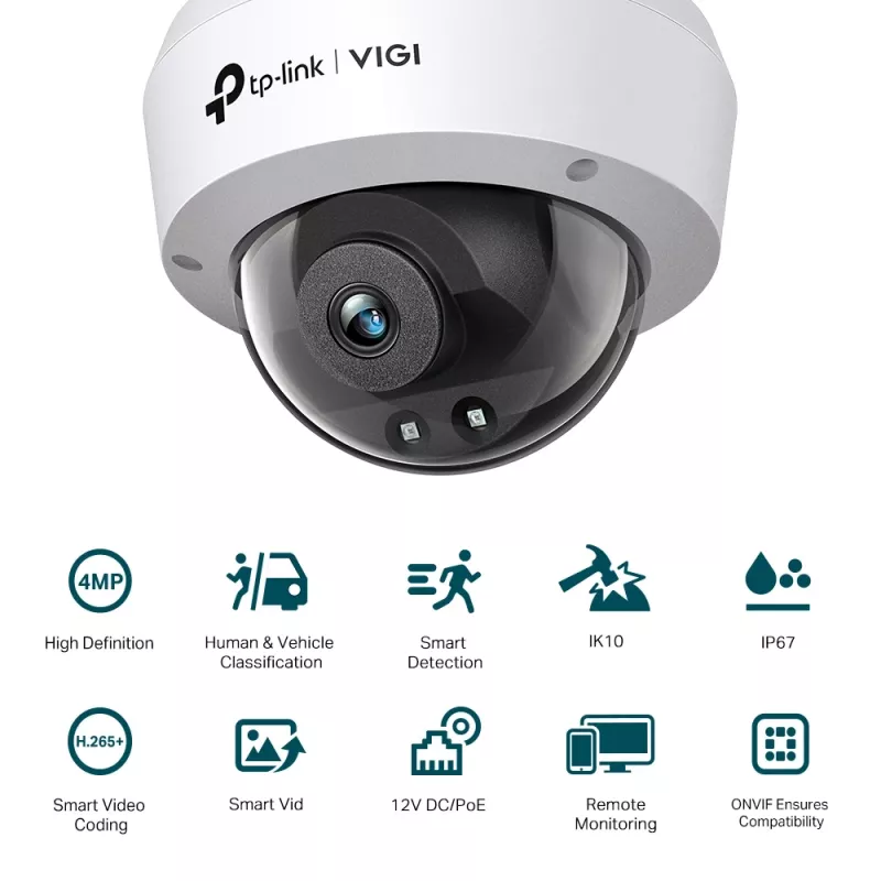 IP drošības kamera TP-Link VIGI 4MP IR kupola