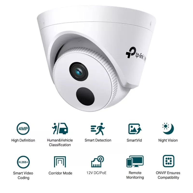 TP-Link VIGI C440I 2.8MM drošības kamera, kupolveida IP kamera iekštelpām, 2560 x 1440 pikseļi, griestu montāžai