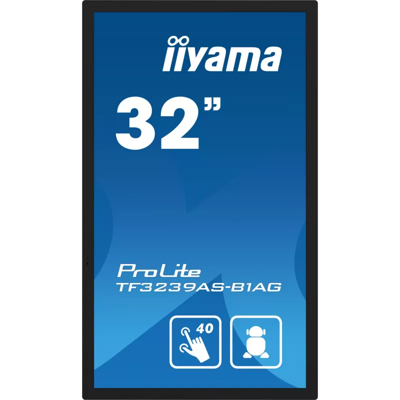iiyama TF3239AS-B1AG datora monitors 80 cm (31,5 collas) 1920 x 1080 pikseļi Full HD LED Skārienekrāns Melns